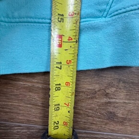 The North Face Girls Hooded Zip-Front Sweatshirt, Aqua, Logo, XS (6), Fall - Picture 6 of 10